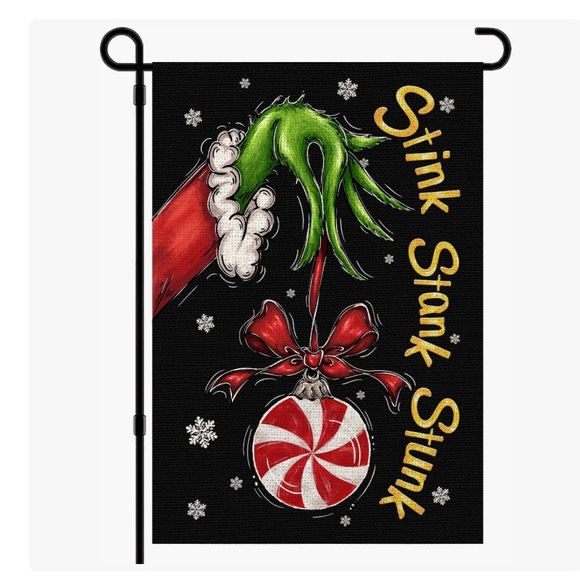 Merry Grinchmas Garden Flag NWT - Picture 3 of 3
